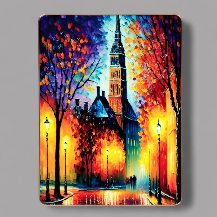 Картина акрил Картина акрил "Вечерний город" 40х30 см