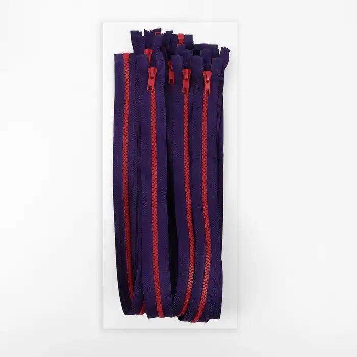 Молния &laquo;Трактор&raquo;, №5, разъёмная, замок автомат, 70 см, синяя, красная