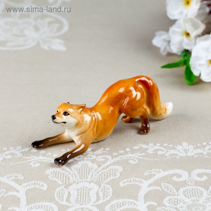 Сувенир &laquo;Лиса - плутовка&raquo;, 14&times;5&times;5 см, микс, фарфор