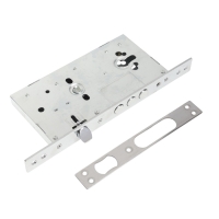 Корпус замка LOCKLAND для металлических дверей, без цилиндрового механизма, хром