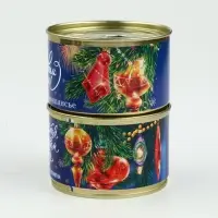 Подарочный набор в железной банке чай, монпансье, варенье, открытка &laquo;С Новым годом, Кремль&raquo;   108948