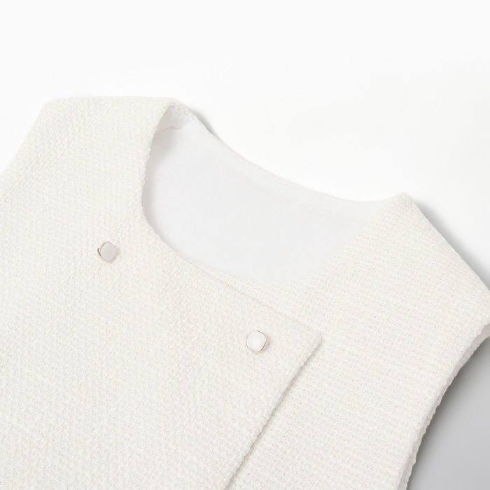 Жилетка для девочки, MINAKU :Party Dress, цвет белый, рост 122 см Жилетка для девочки, MINAKU :Party Dress, цвет белый, рост 122 см