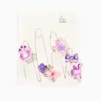 Кольца детские набор 6 шт. &laquo;Выбражулька&raquo; замок, пегас, форма МИКС, б-р, цвет фиолт-розовый   1093718