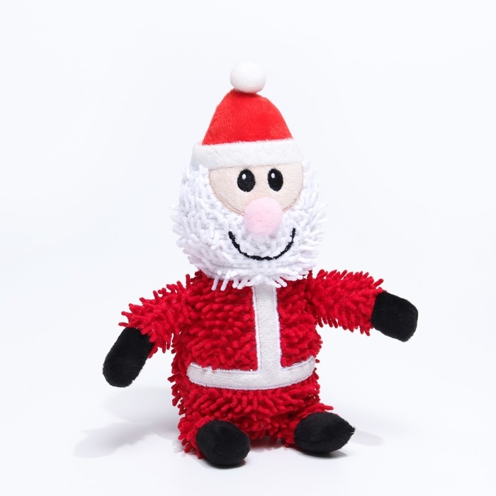 Игрушка мягкая для собак Игрушка мягкая для собак "Дед мороз" с пищалкой, 26 х 15 см