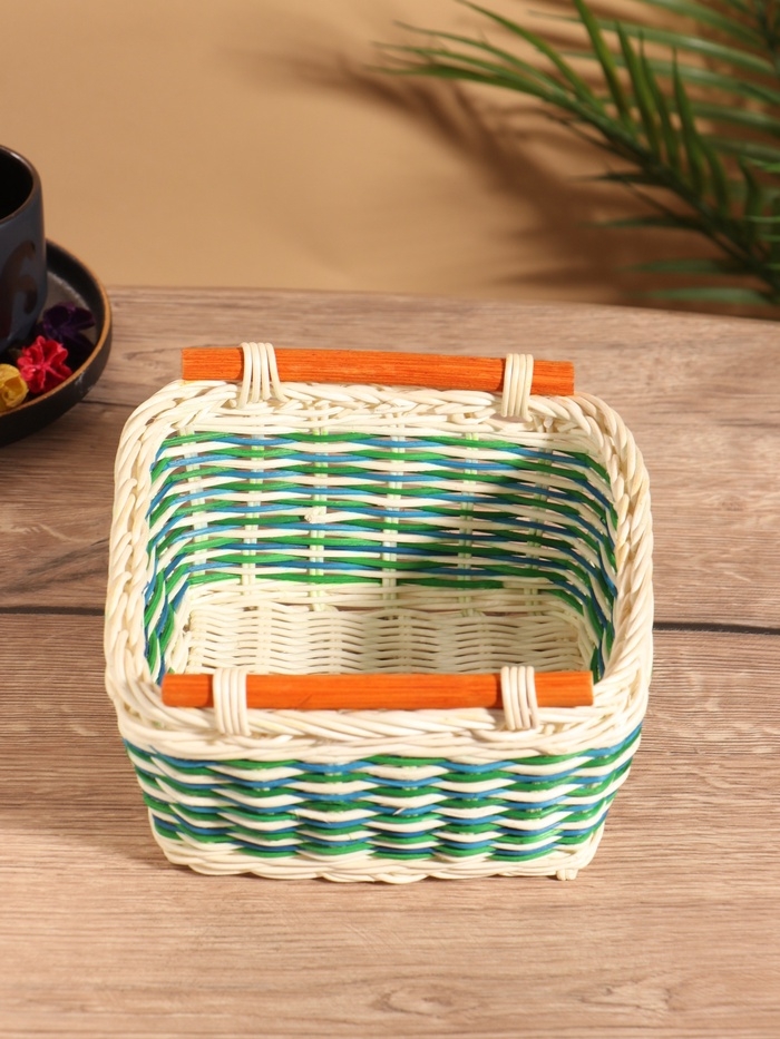 Корзина плетеная 18,5x18.5x10 см, ротанг