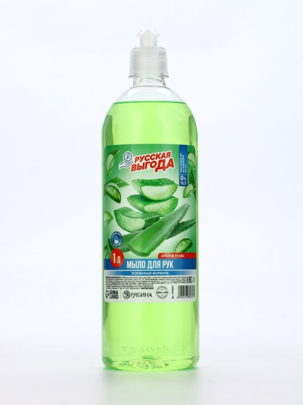 Русская Выгода Жидкое мыло алоэ и травы, 1000 мл
