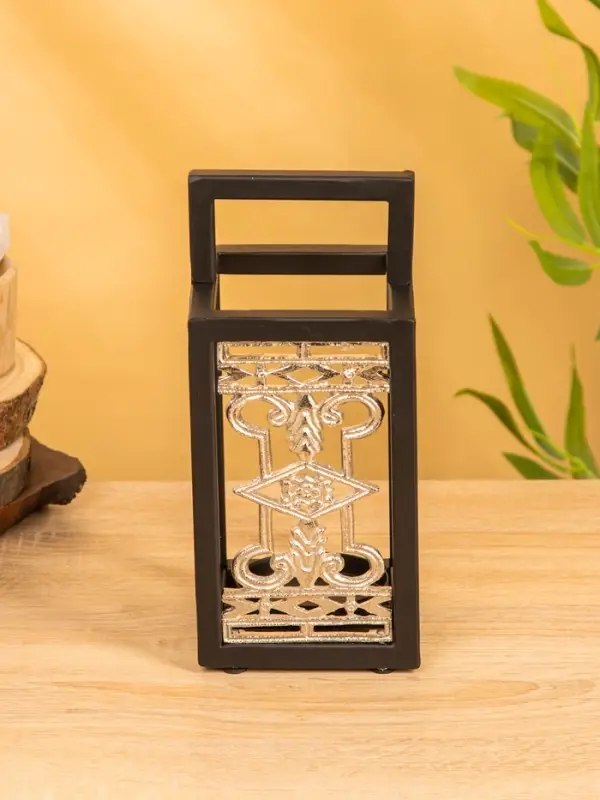 Подсвечник фонарь "Геральдика" 11х11х24,5 см, d 7,5 см, алюминий, железо