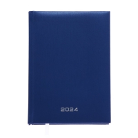 Ежедневник датированный 2024 года, А5, 176 листов, Attomex.Regent, обложка бумвинил, ляссе, блок 70 г/м2, синий