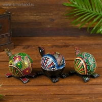 Сувенир-маятник дерево "Черепаха с качающейся головой" 11х10х10 см МИКС
