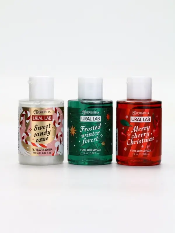 У_Winter Melody Набор в треугольной HNY, 3 геля для душа по 100 мл (10872543)