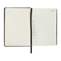 Ежедневник датированный 2024 A5 176 листов, deVENTE.Wild, твёрдая обложка из искусственной кожи, золотой срез, ляссе, кремовый блок 70 г/м2, чёрный