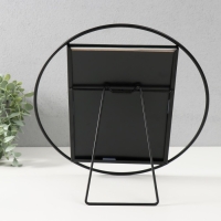 Фоторамка металл на 1 фото 15х20 см "Лофт. Круг" черный 26,8х26,8х2 см Фоторамка металл на 1 фото 15х20 см "Лофт. Круг" черный 26,8х26,8х2 см