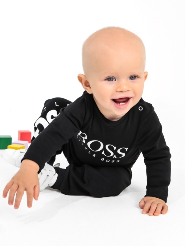 Лонгслив Крошка, Я Little Boss, рост 68-74 см, чёрный