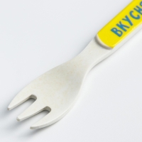 Вилка из бамбука, цвет и рисунок МИКС