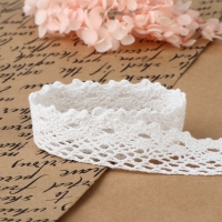 Кружево вязаное, 25 мм &times; 15 &plusmn; 1 м, цвет белый