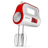 Миксер BRAYER 1307BR, ручной, 600 Вт, 5 скоростей, бело-красный Миксер BRAYER 1307BR, ручной, 600 Вт, 5 скоростей, бело-красный