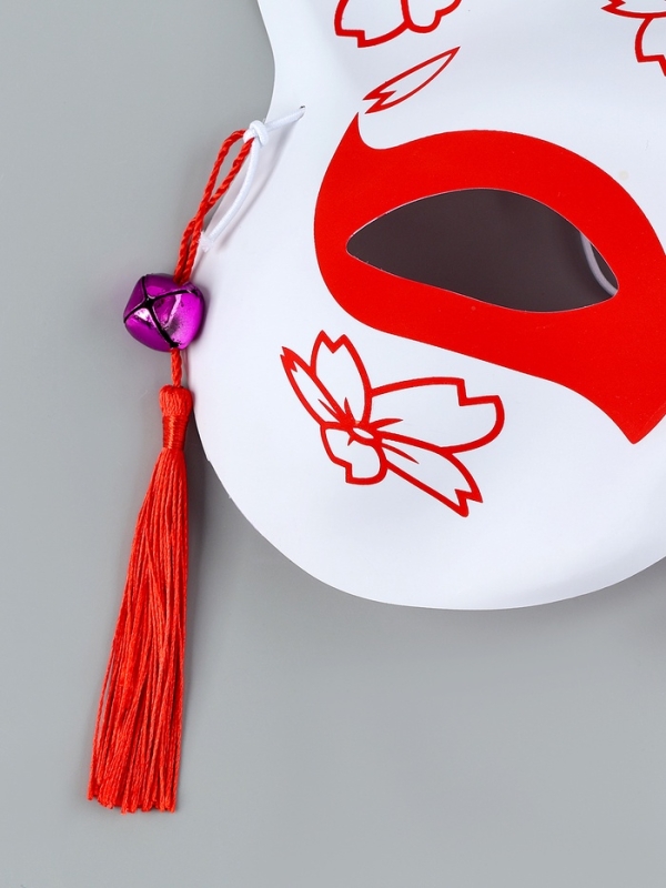 Карнавальная маска &laquo;Кицунэ. Цветы&raquo;, красный