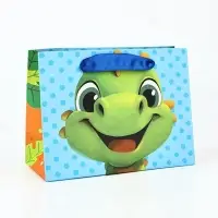 Пакет подарочный &laquo;Динозаврик&raquo;, 19.5 х 14.5 х 8.5 см