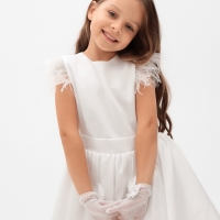 Платье нарядное детское KAFTAN, р.30 (98-104 см), белый