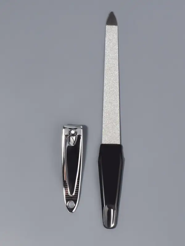 Набор маникюрный, 2 предмета: книпсер, металлическая пилка