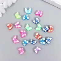 Бусины для творчества PVC "Бабочки" цветные набор 20 шт 1х1х1 см