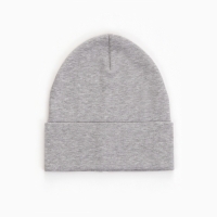Шапка детская, цвет серый меланж, размер 46-48