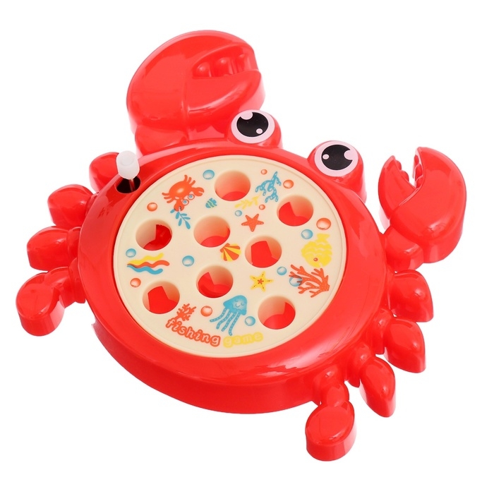 Рыбалка заводная «Крабик», 8 рыбок, с удочкой, МИКС Рыбалка заводная «Крабик», 8 рыбок, с удочкой, МИКС