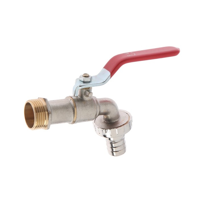 Кран водоразборный со штуцером ZEIN engr, 3/4 Кран водоразборный со штуцером ZEIN engr, 3/4", никелированная латунь