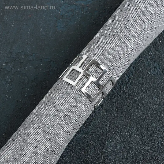 Кольцо для салфетки &laquo;Гео&raquo;, 4,5&times;3 см, цвет серебряный