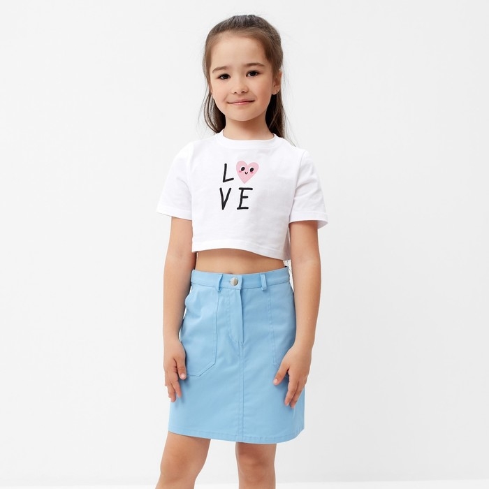 Юбка джинсовая KAFTAN р. 30 (98-104 см), голубой Юбка джинсовая KAFTAN р. 30 (98-104 см), голубой