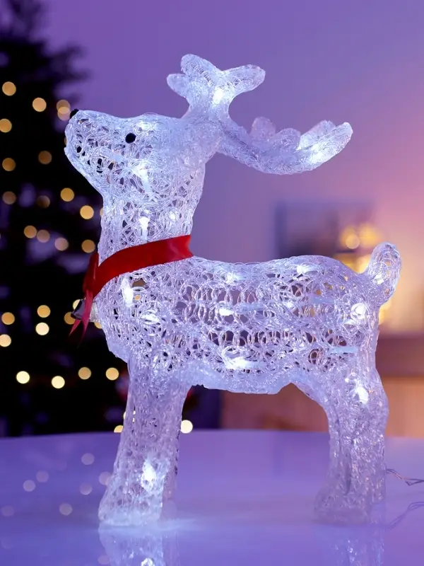 Светильник фигура светодиодная &laquo;Олень&raquo;, 40 см, 50 LED, 220V, БЕЛЫЙ