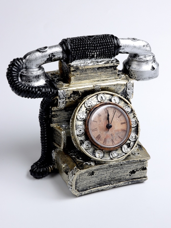 Часы настольные интерьерные, &laquo;Телефон&raquo;, на батарейках, 23.5&times;14&times;18.5 см, d-5.5 см