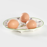 Подставка фарфоровая для яиц Доляна &laquo;Зелёный сад&raquo;, d=19,5 см