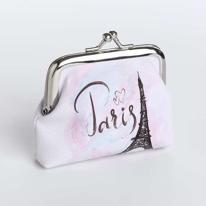 Кошелёк на фермуаре, цвет белый