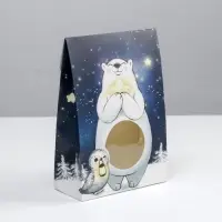 Коробка подарочная новогодняя складная &laquo;Звёздочка&raquo;, 15 х 7 х 22 см, Новый год