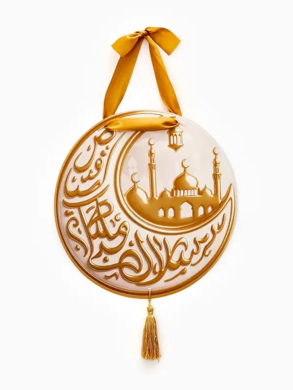 Плакат "Луна Рамадана" с кисточкой и лентой