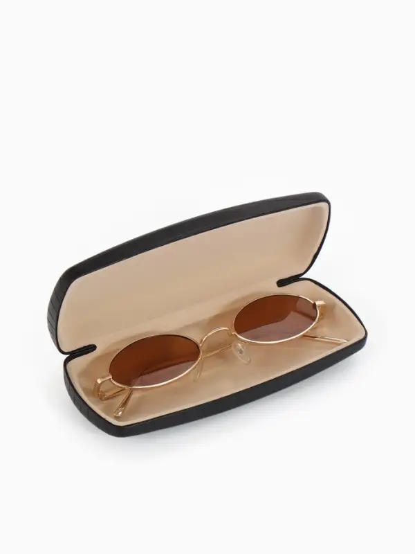 Футляр для очков Июнь2501, 16*6,5*3,5 см, хлопушка, черный