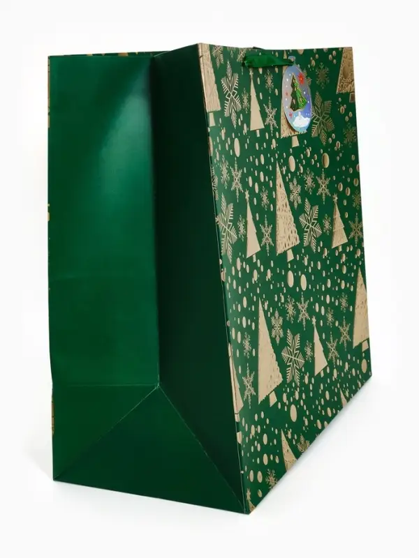 Подарочный пакет &laquo;Новогодний&raquo;, зелёный 40 &times; 40 &times; 40 см