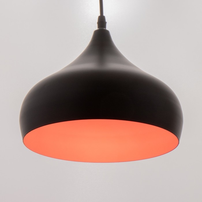 Подвес BayerLux "Купол дуо" Е27 черный-красный 24х24х18-118см