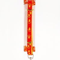 Комплект "Большая лапа", ширина 1,5 см, поводок 120 см, шлейка 28-42 см, оранжево-жёлтый Комплект "Большая лапа", ширина 1,5 см, поводок 120 см, шлейка 28-42 см, оранжево-жёлтый