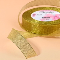 Лента парчовая, 20 мм, 23 &plusmn; 1 м, цвет золотой