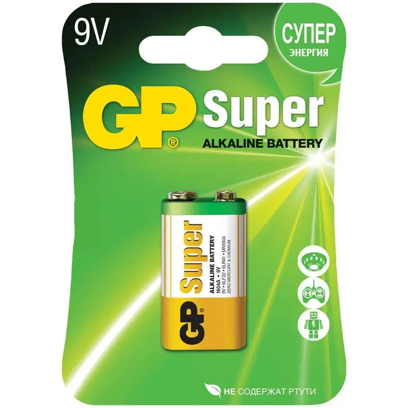 Батарейка GP Super Крона 6LR61 BL1 Alkaline 9V