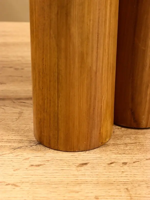 Свеча в бамбуке тройная, 14&times;15&times;30 см, 100 мл, бежевая