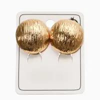 Клипсы "Винтаж" круг, цвет золото