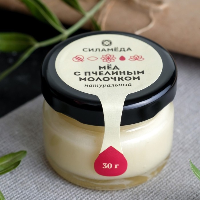 Мёд с пчелиным молочком, 30 г Мёд с пчелиным молочком, 30 г
