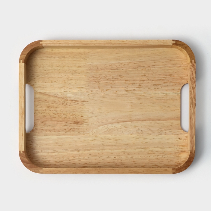 Поднос с ручками &laquo;Люкс&raquo;, 30&times;23&times;2,8 см, гевея