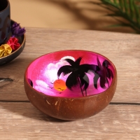 Чаша "Закат" 14х14х6 см, кокос