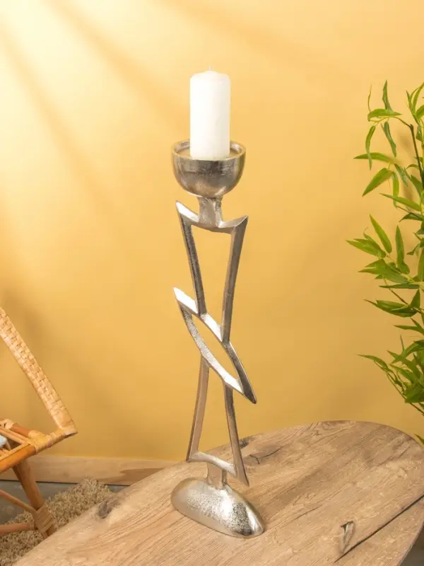 Подсвечник "Абстракция Человек" алюминий 21х13х73 см