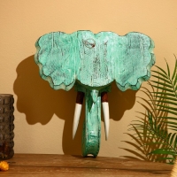 Панно настенное "Голова слона" албезия 40х12х40 см