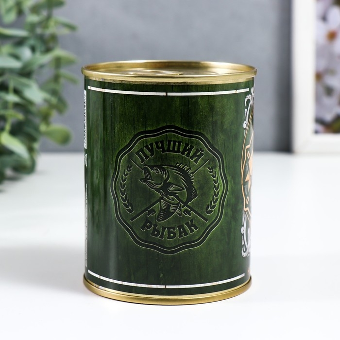 Носки в банке Носки в банке "Лучшему в мире рыбаку" (внутри носки мужские, цвет чёрный)